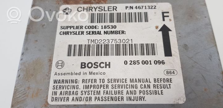 Chrysler Voyager Turvatyynyn ohjainlaite/moduuli 0285001096