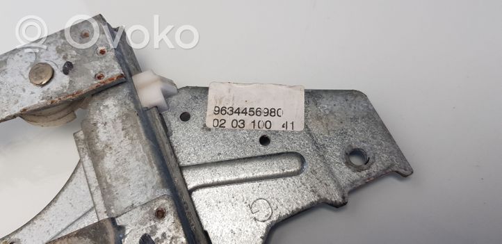 Peugeot 307 Mechanizm podnoszenia szyby przedniej bez silnika 9634456980