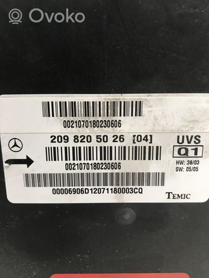 Mercedes-Benz CLK A209 C209 Muut ohjainlaitteet/moduulit 2098205026