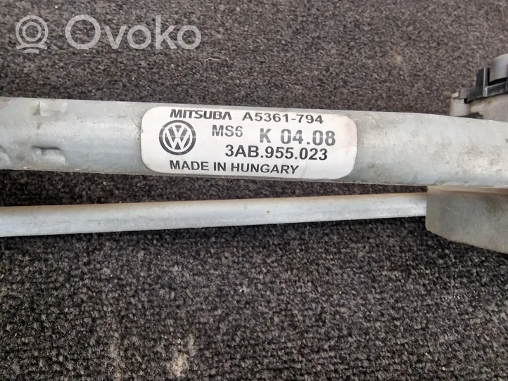 Volkswagen PASSAT B7 Tringlerie et moteur d'essuie-glace avant 3AB955023