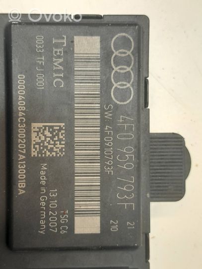 Audi A6 S6 C6 4F Centralina/modulo chiusura centralizzata portiere 4F0959793F