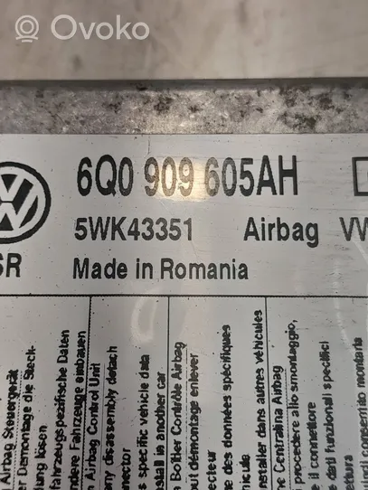 Volkswagen Caddy Turvatyynyn ohjainlaite/moduuli 6Q0909605AH