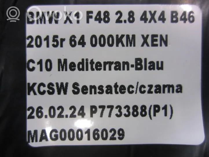 BMW X1 F48 F49 Lokasuojan päätylista 51487398420