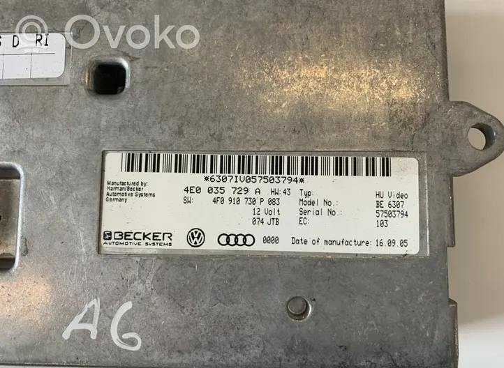 Audi A6 S6 C6 4F Controllo multimediale autoradio 4E0035729A