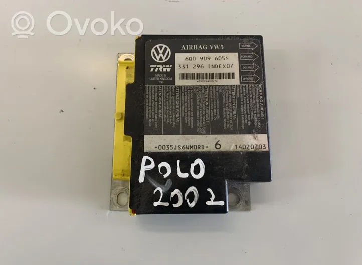 Volkswagen Polo IV 9N3 Centralina/modulo airbag 6Q0909605S