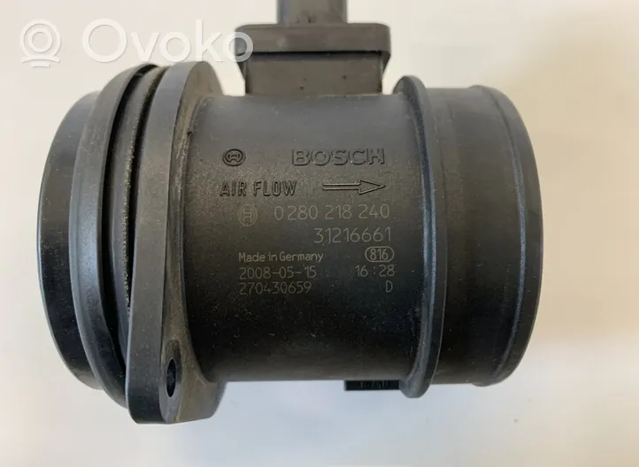 Volvo V70 Przepływomierz masowy powietrza MAF 0280218240