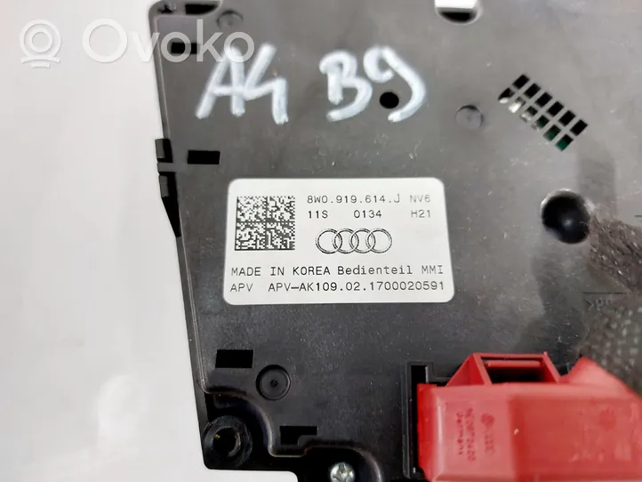 Audi A4 S4 B9 Interruttore/pulsante di controllo multifunzione 8W0919614J