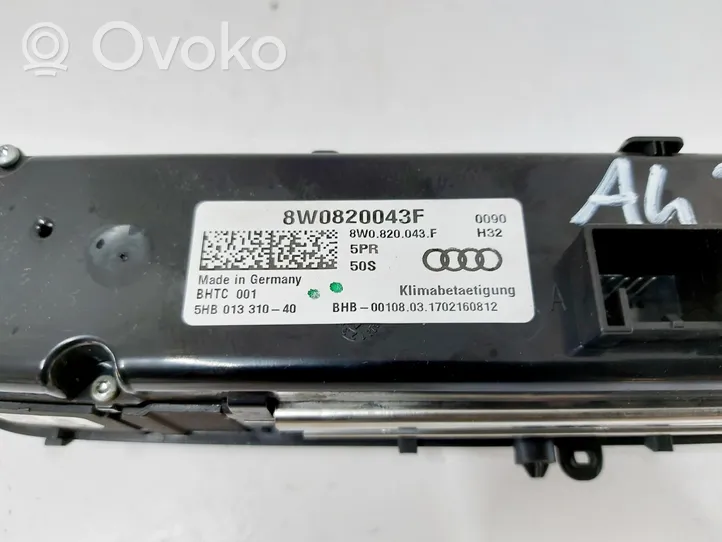 Audi A4 S4 B9 Panel klimatyzacji 8W0820043F