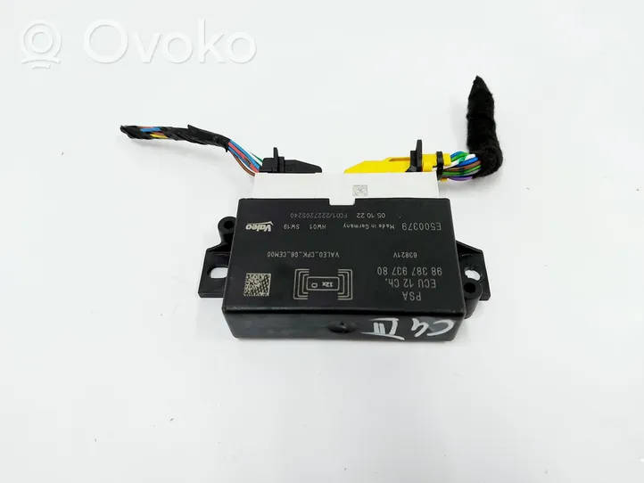 Citroen C4 III e-C4 Pysäköintitutkan (PCD) ohjainlaite/moduuli 9838793780