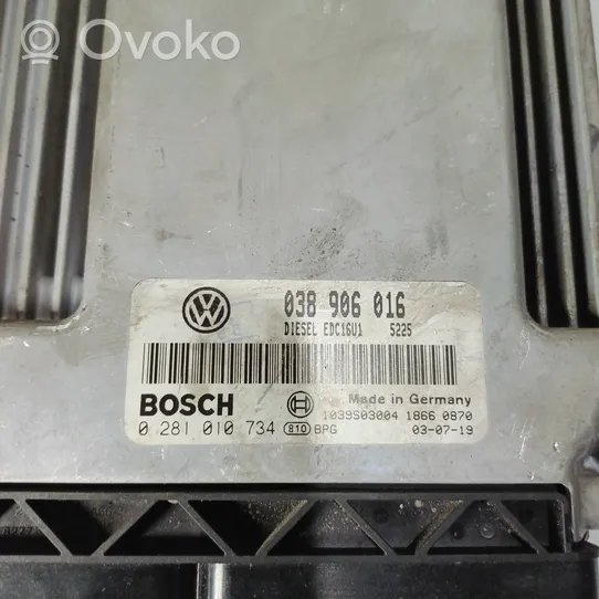 Volkswagen Transporter - Caravelle T5 Calculateur moteur ECU 038906016