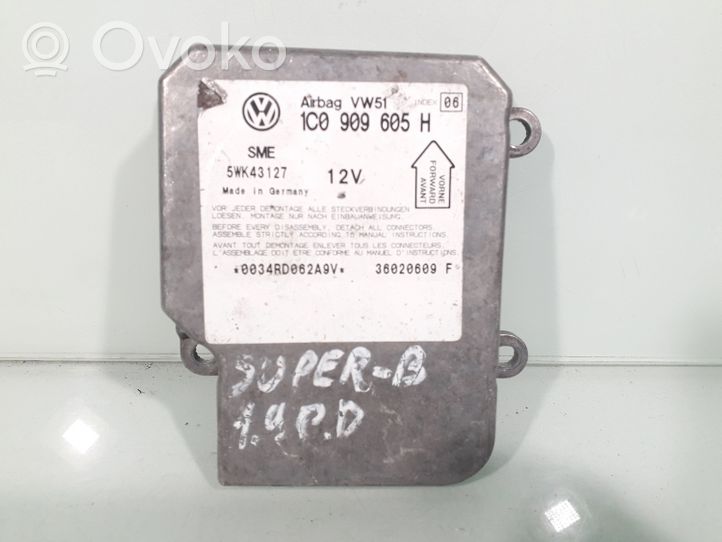 Skoda Superb B5 (3U) Centralina/modulo airbag 1C0909605H