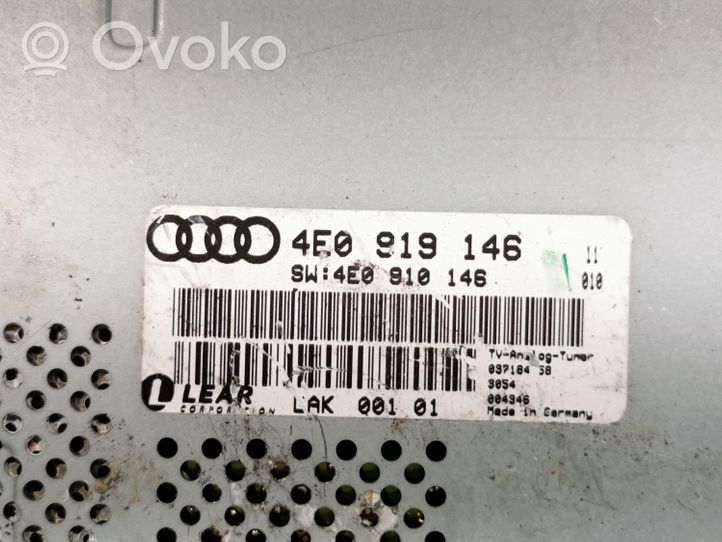 Audi A8 S8 D3 4E Module de contrôle vidéo 4E0919146