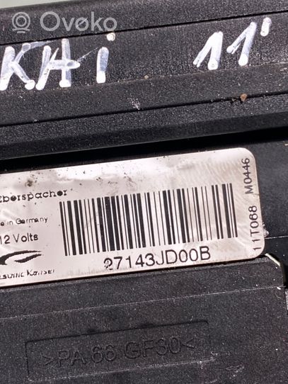 Nissan Qashqai Sähköinen ohjaamon lämmittimen säteilylämmitin 27143jd00b