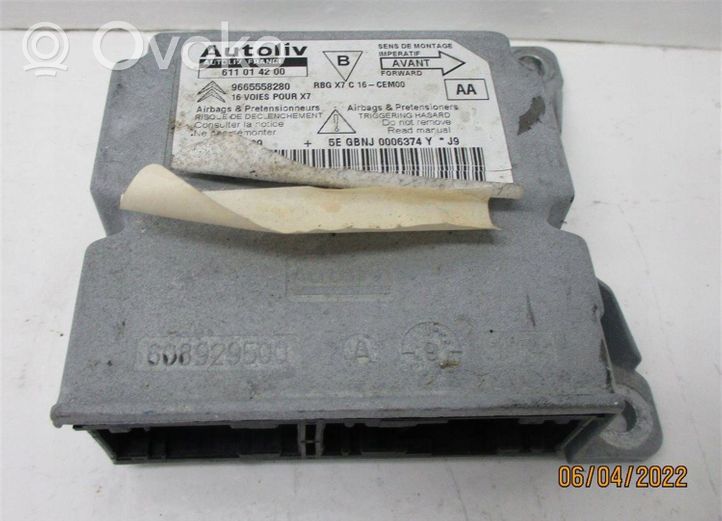 Citroen C3 Centralina/modulo airbag 9665558280