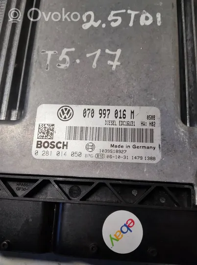 Volkswagen Transporter - Caravelle T5 Sterownik / Moduł ECU 070997016M