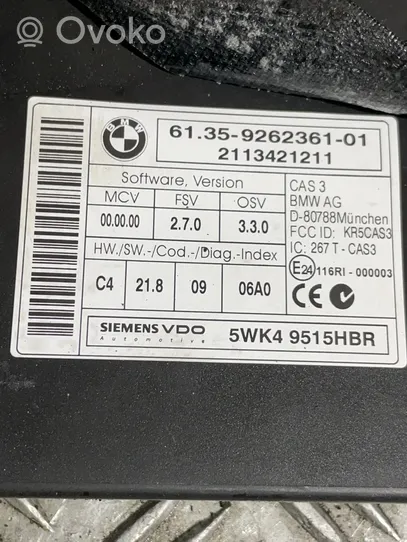 BMW X1 E84 Unité de contrôle module CAS 5WK49515HBR