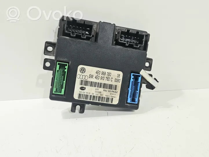 Audi A8 S8 D3 4E Modulo di controllo sedile 4E0959760