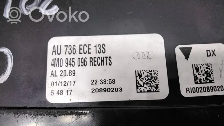 Audi Q7 4M Éclairage de pare-chocs arrière 4M0945096