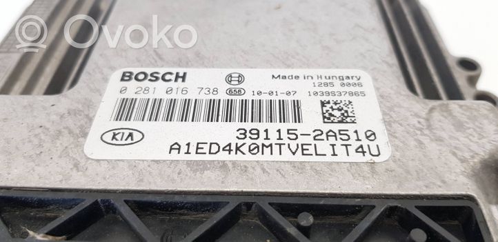 KIA Ceed Kit centralina motore ECU e serratura 391152A510