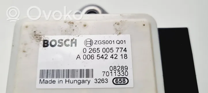 Volkswagen Crafter Sensor ESP de aceleración de frecuencia del intermitente A0065424218