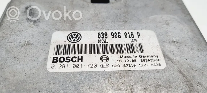 Volkswagen PASSAT B5 Moottorinohjausyksikön sarja ja lukkosarja 038906018P