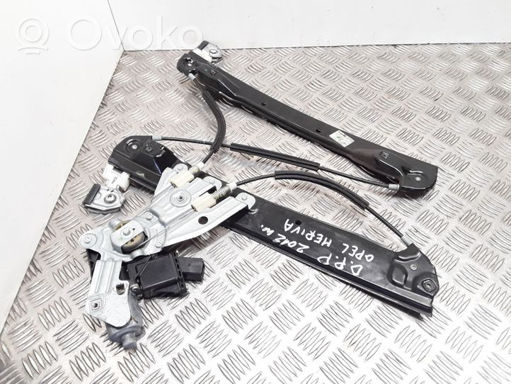 Opel Meriva B Front door window regulator with motor 367992034