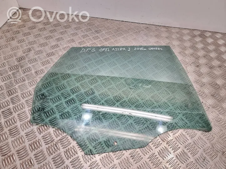 Opel Astra J Rear door window glass 43R001595