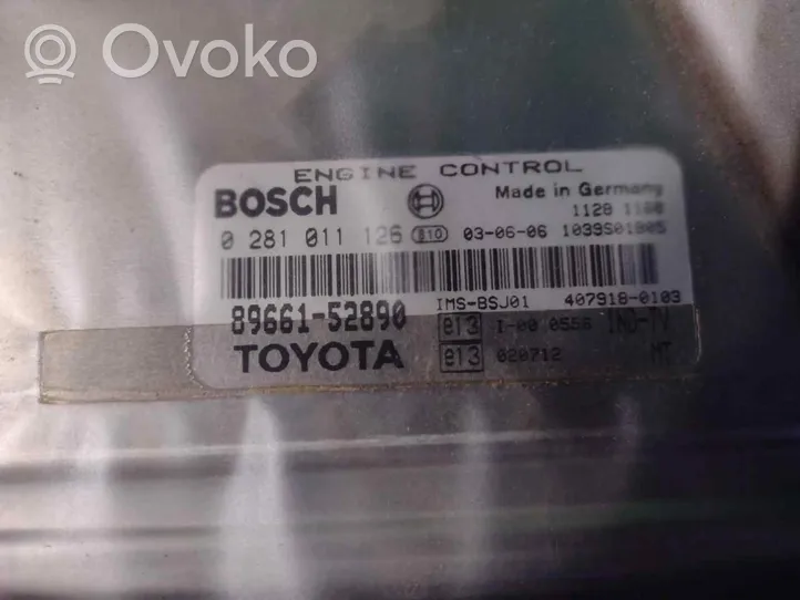 Toyota Yaris Citu veidu vadības bloki / moduļi 896605C010