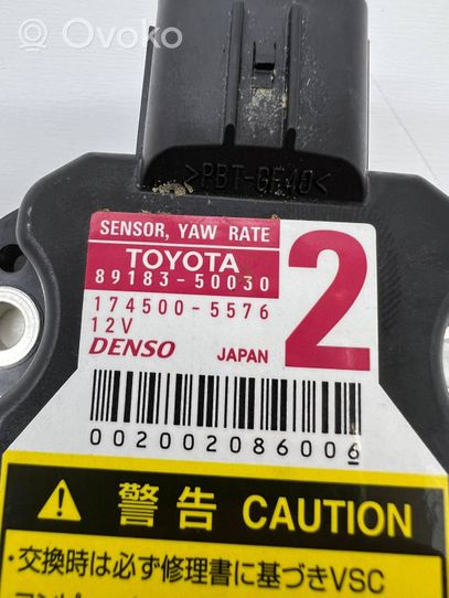 Toyota Prius (XW20) Capteur de vitesse angulaire en lacet 89183-50030
