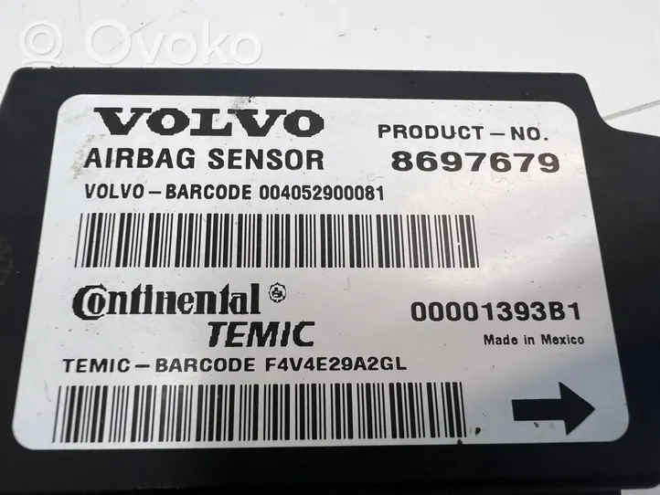 Volvo V50 Centralina/modulo airbag 8697679