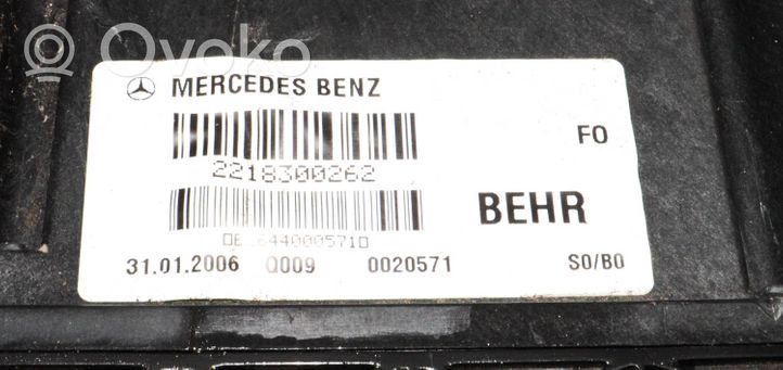 Mercedes-Benz S W221 Radiateur soufflant de chauffage 2218300262