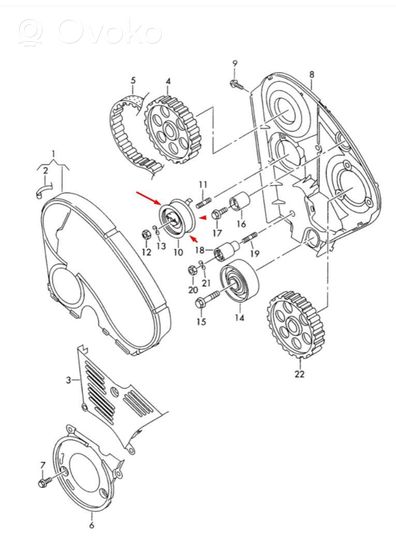 Volkswagen Golf IV Koło pasowe napinacza taśmy 038109243N