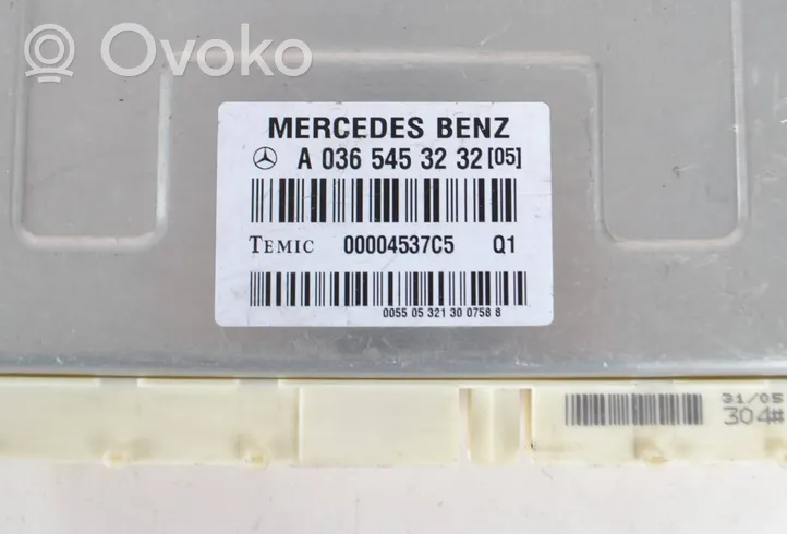 Mercedes-Benz E W211 Centralina/modulo sospensioni a0365453232