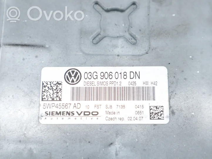 Audi A3 S3 A3 Sportback 8P Sterownik / Moduł ECU 03G906018DN