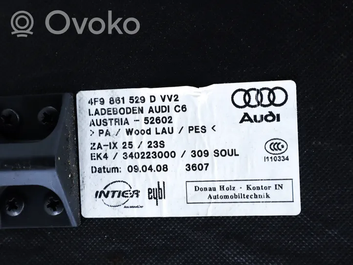Audi A6 Allroad C6 Revestimiento de alfombra del suelo del maletero/compartimento de carga 4F9861529D