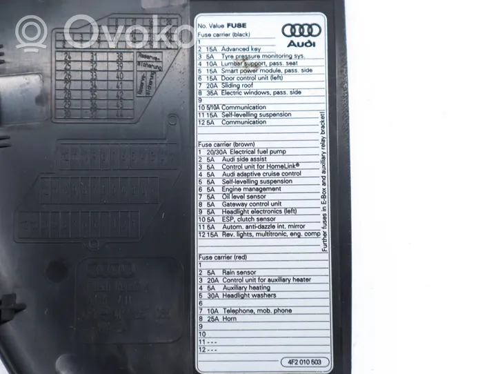 Audi A6 Allroad C6 Garniture d'extrémité latérale du tableau de bord 4F1857085