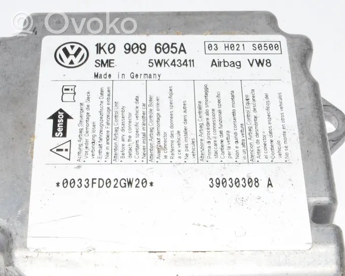 Volkswagen Golf V Centralina/modulo airbag 1k0909605A