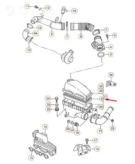 Volkswagen Caddy Boîtier filtre à air 6k0129620b