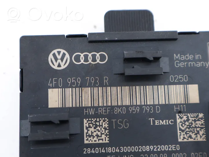 Audi A6 S6 C6 4F Unité de commande module de porte 4F0959793R