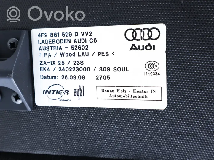 Audi A6 S6 C6 4F Doublure de coffre arrière, tapis de sol 4F9861529D