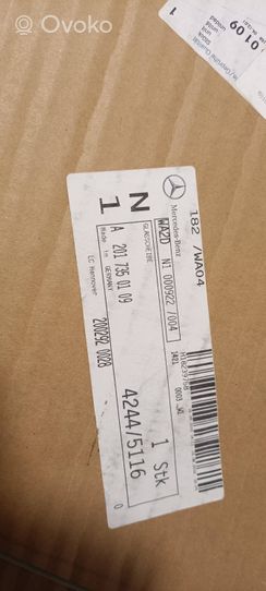 Mercedes-Benz 190 W201 Takaoven lasin muotolista A2017350109