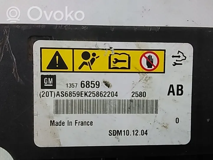 Opel Meriva B Module de contrôle airbag 13576859