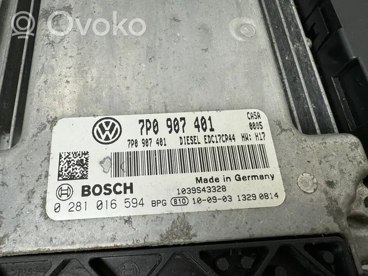 Volkswagen Touareg II Kit centralina motore ECU e serratura 7P0907401