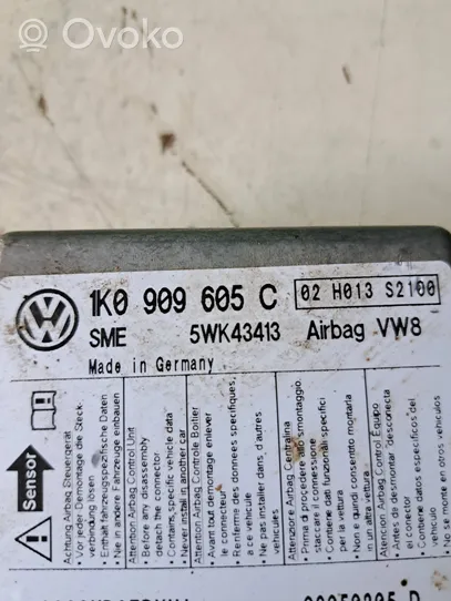 Volkswagen Golf V Sterownik / Moduł Airbag 1K0909605C