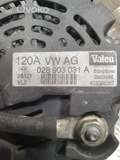 Skoda Superb B5 (3U) Alternator 028903031A