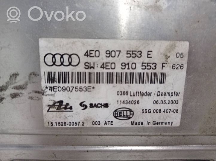 Audi A8 S8 D3 4E Jousituksen ohjainlaite/moduuli 4E0907553E