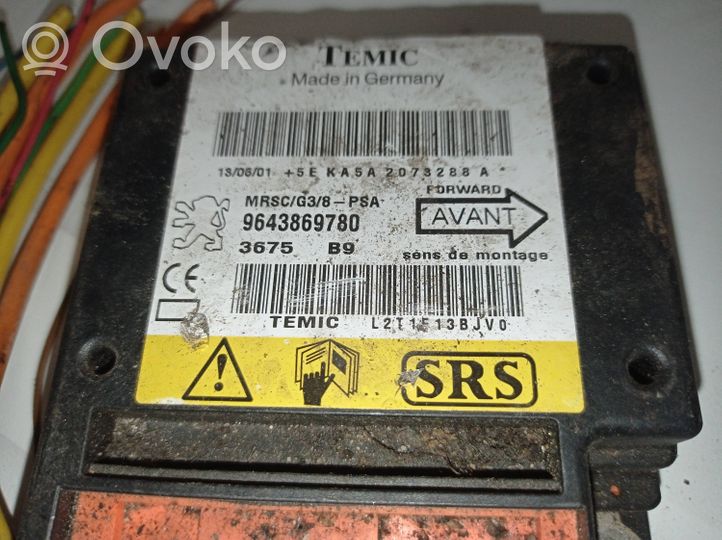 Peugeot 607 Module de contrôle airbag 9643869780