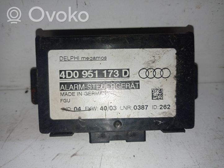 Audi A4 S4 B5 8D Boîtier module alarme 4D0951173D