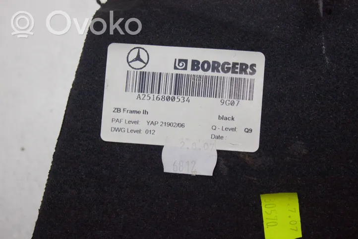 Mercedes-Benz R W251 Tapicerka bagażnika / Komplet A2516800534