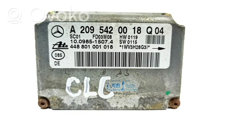 Mercedes-Benz CLC CL203 ESP (elektroniskās stabilitātes programmas) sensors (paātrinājuma sensors) A2095420018